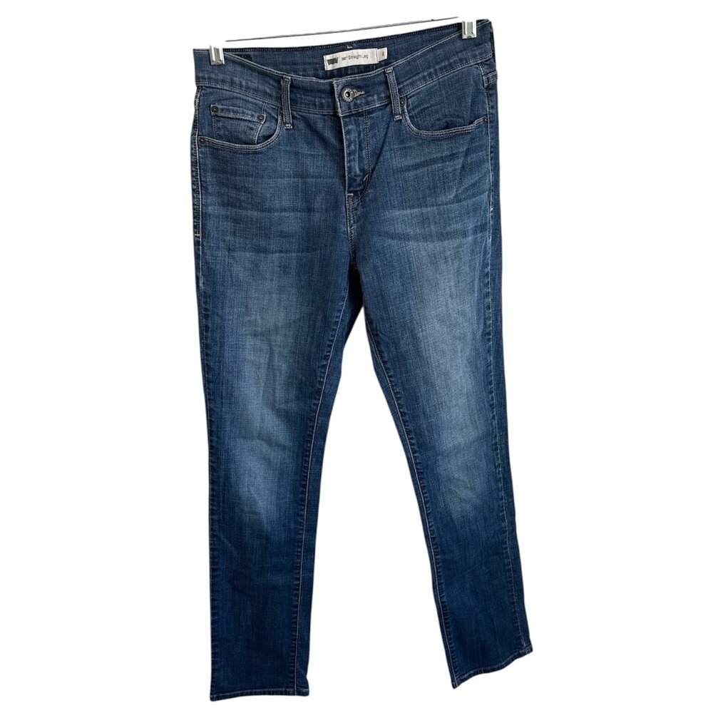 Levi's 505 Jeans Womens 4M‎ Blue Straight Leg Mid Rise Denim